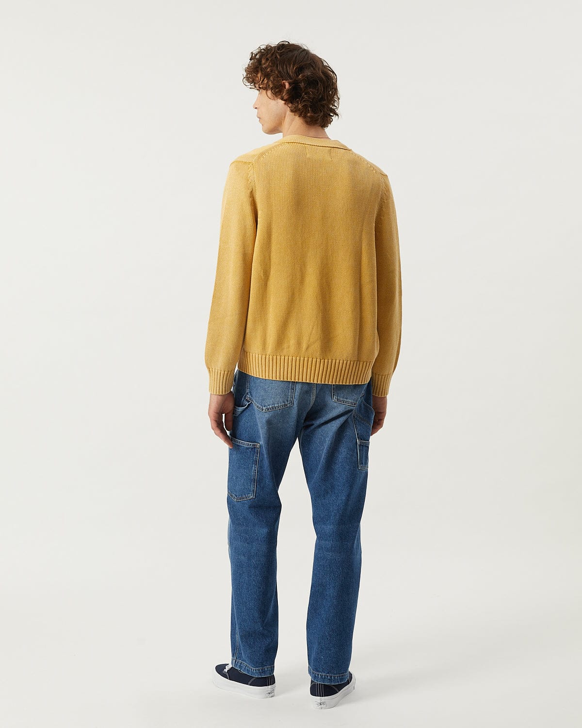 Acid Wash Cardigan - Gold - Image 4
