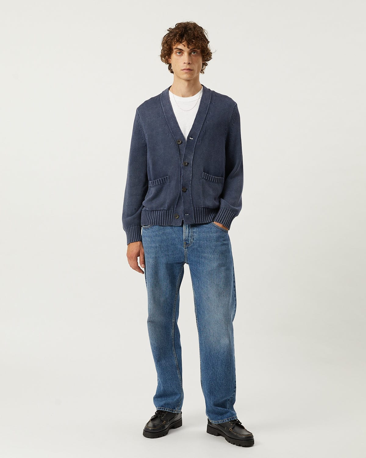Acid Wash Cardigan - Midnight - Image 2