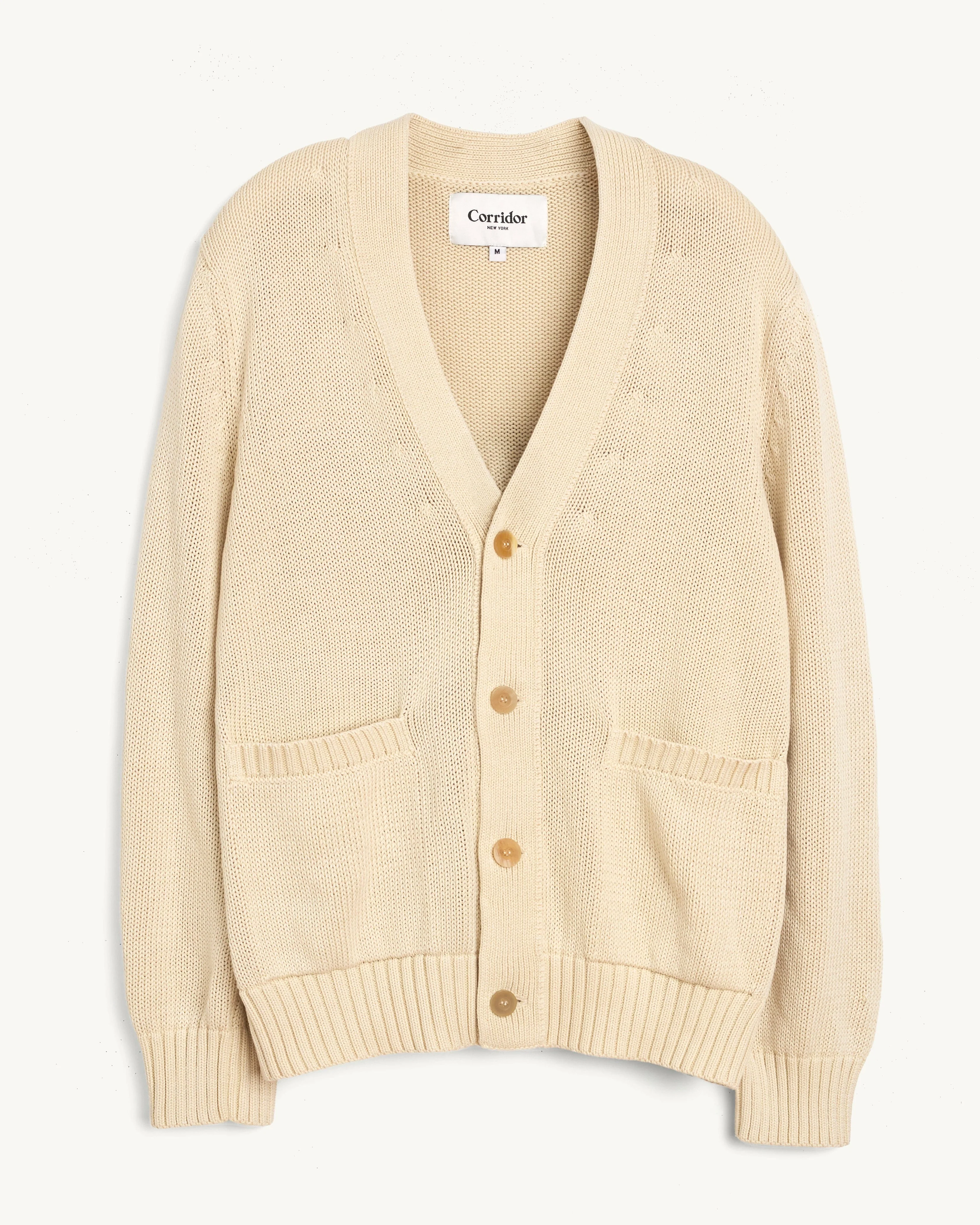 Acid Wash Cardigan - Natural