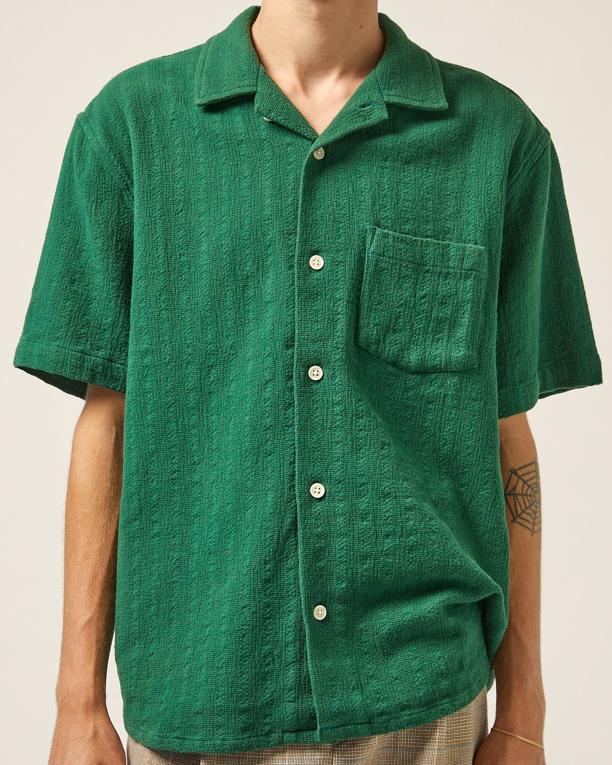 Basket Weave Stripe SS - Green - Image 3