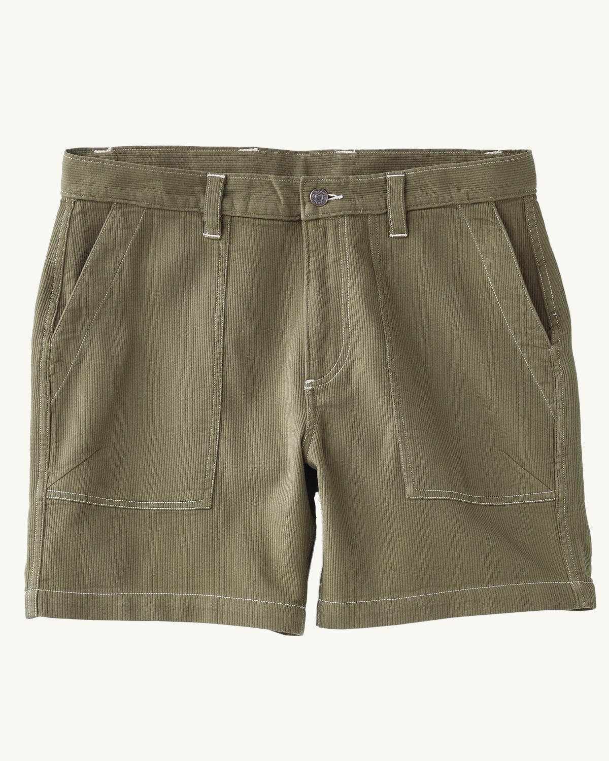 Bedford Cord Camp Pocket Shorts - Olive