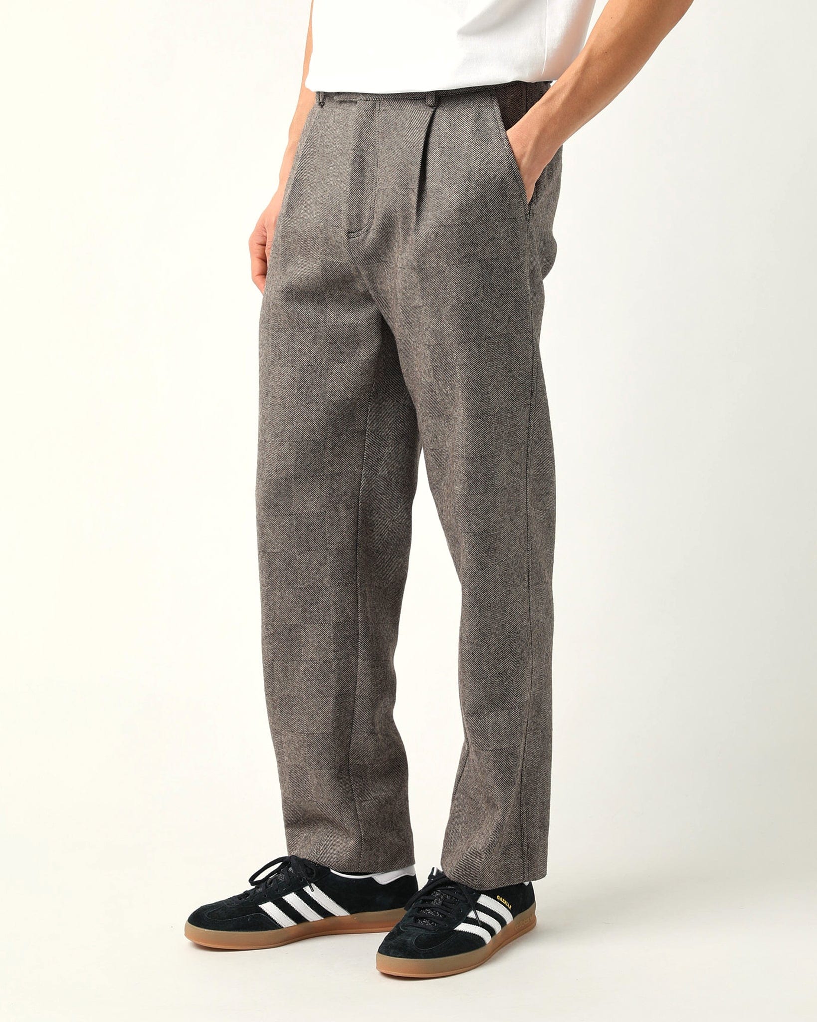 Check Pleated Trouser - Image 3