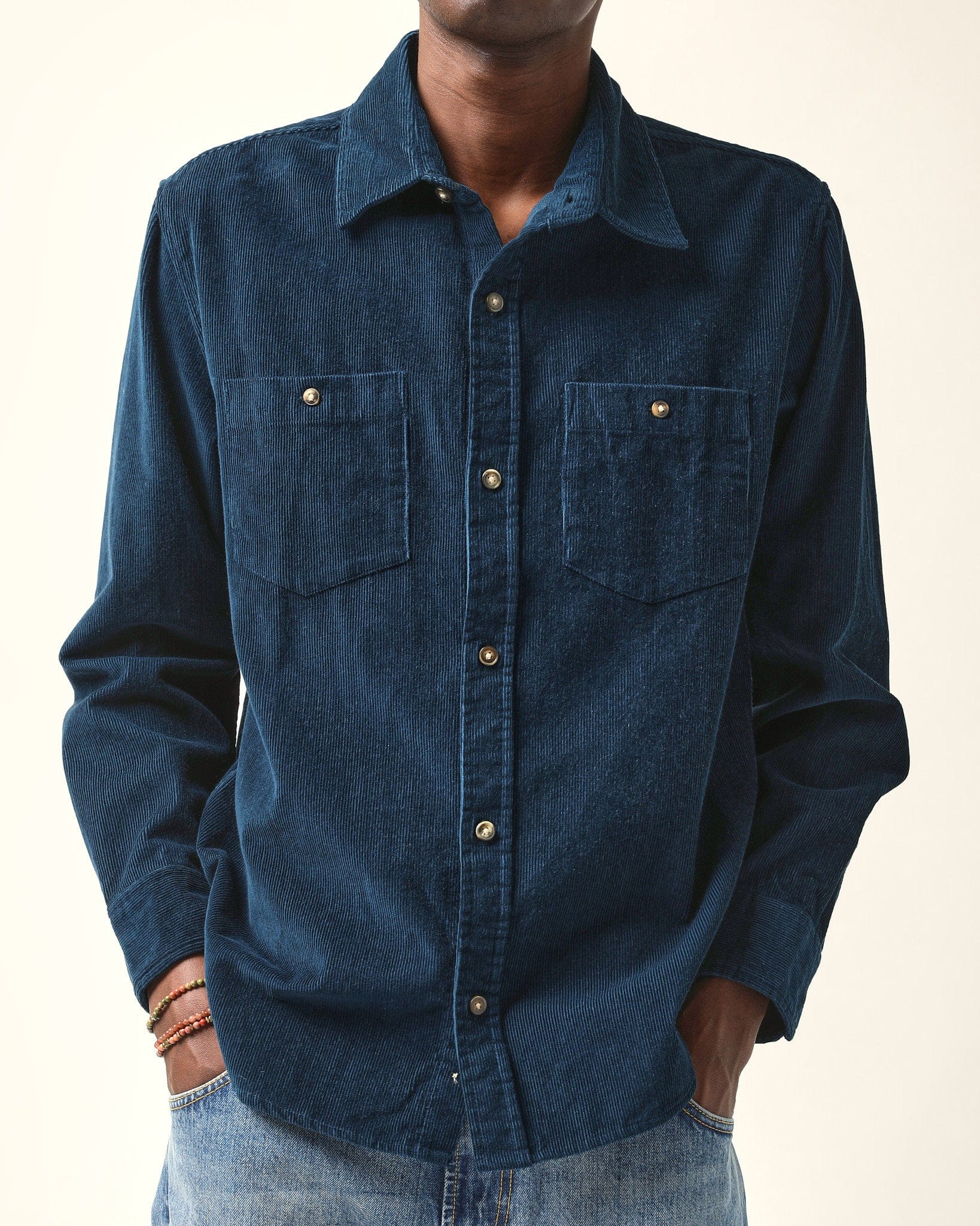 Corduroy LS - Navy - Image 3