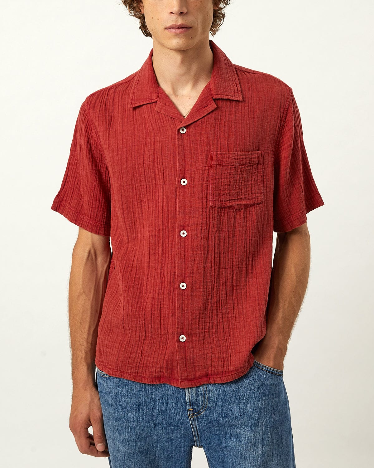 Double Cloth SS - Red - Image 3