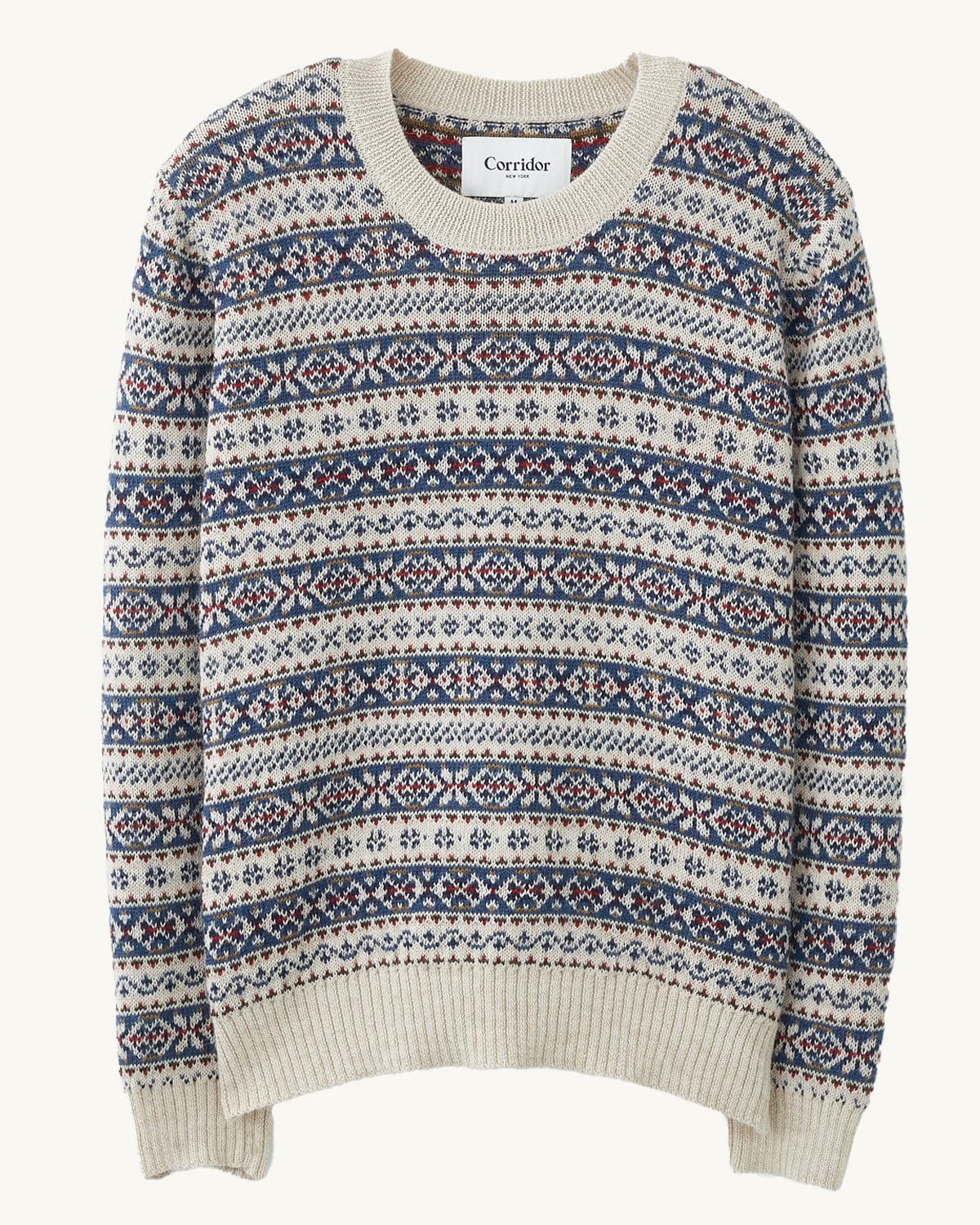 Fair Isle Crewneck - Natural - Image 4