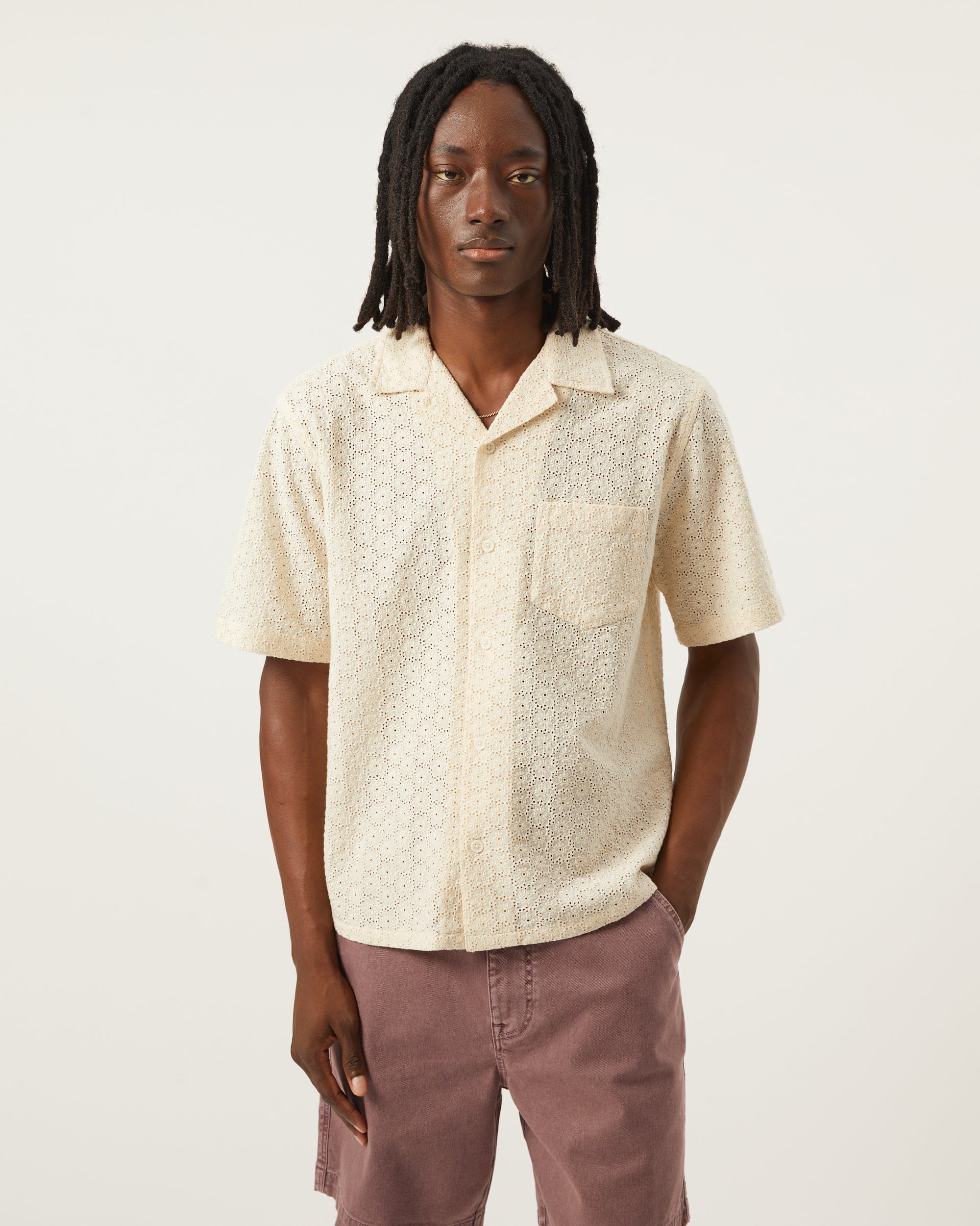 Floral Eyelet SS - Natural - Image 3