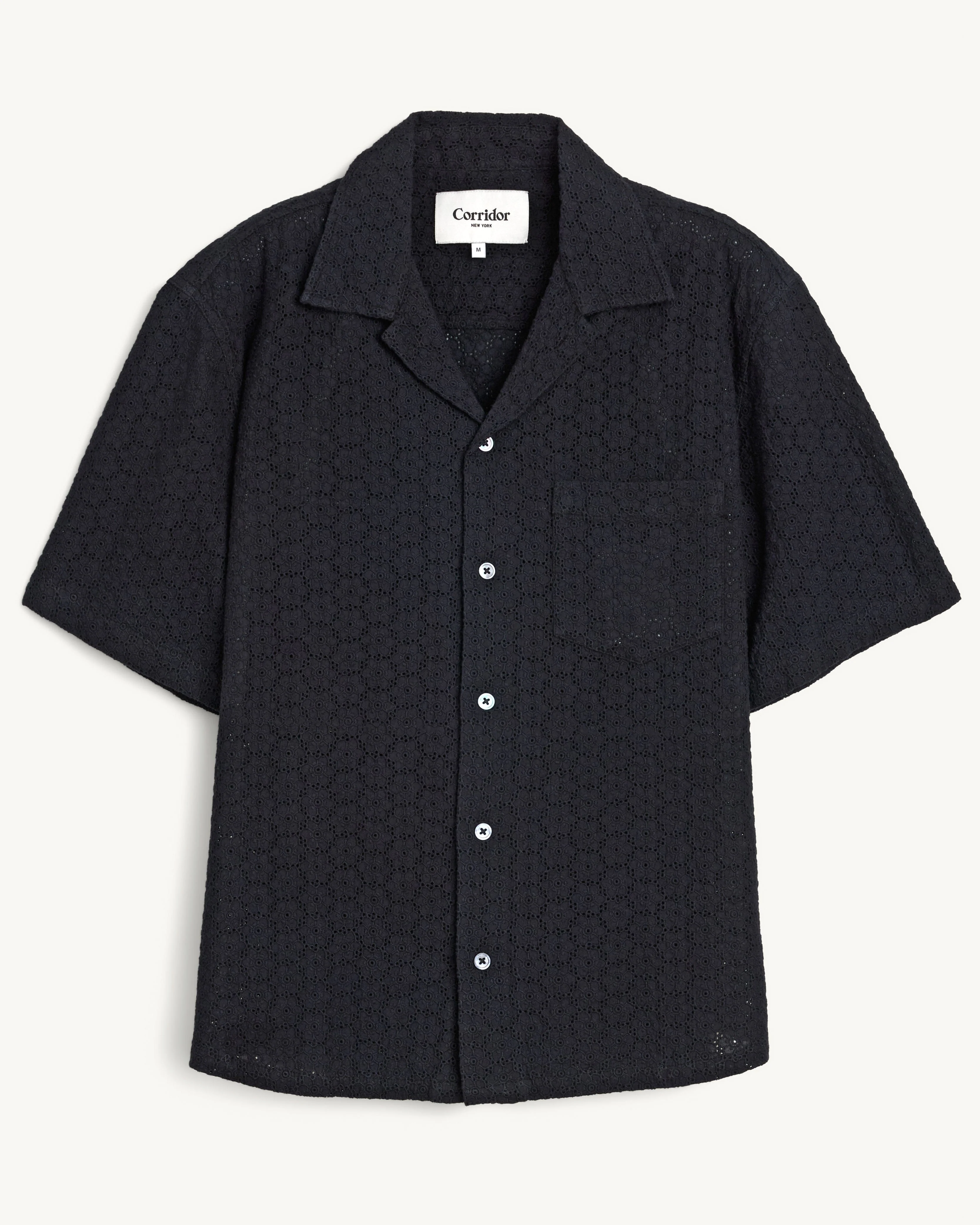 Floral Eyelet SS - Black