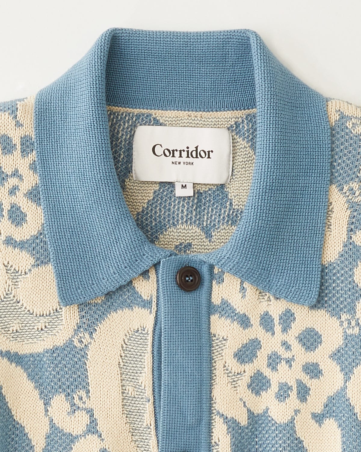 Floral Jacquard Buttondown - Blue - Image 3