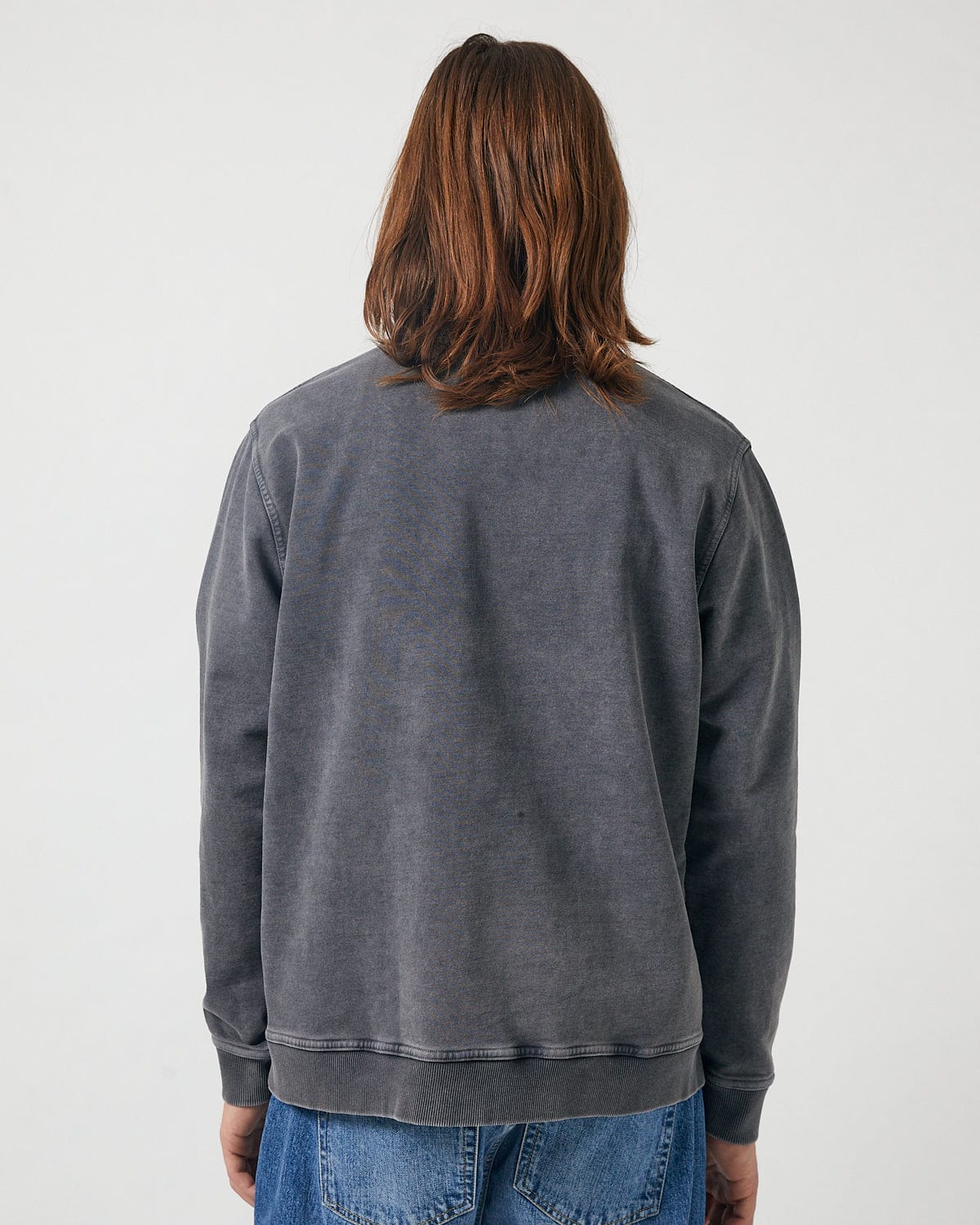 French Terry Crewneck - Washed Black - Image 4