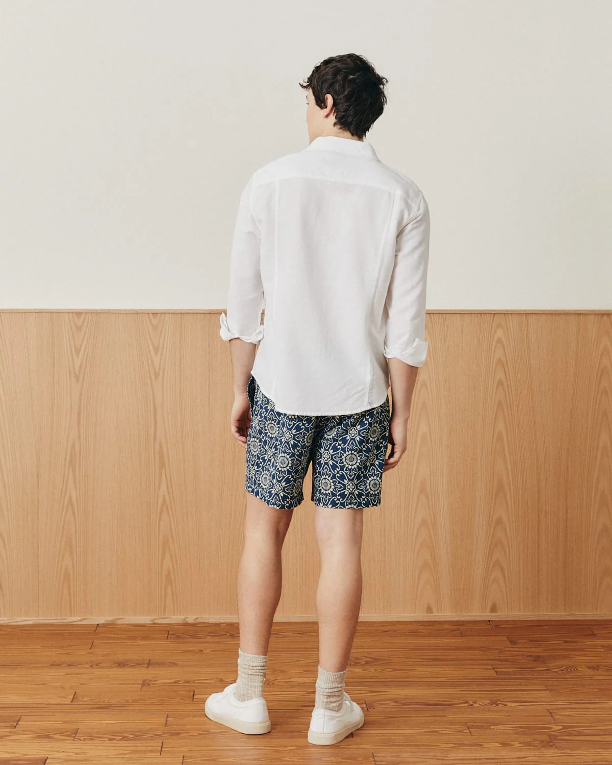 Indigo Sunflower Drawstring Short - Image 4