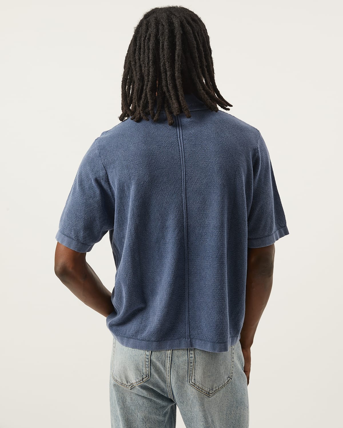 Knit Polo - Navy - Image 4