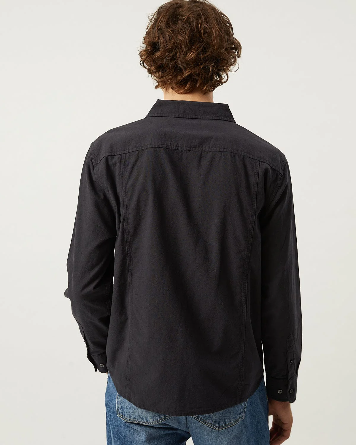 Linen Cotton LS - Black - Image 4