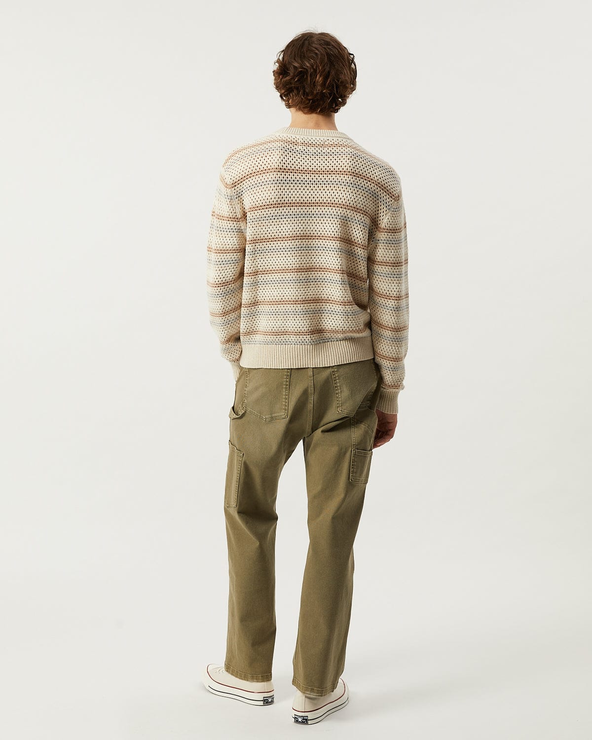 Linen Stripe Pointelle Crewneck - Image 4