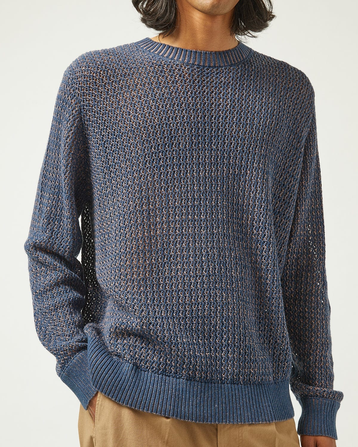 Marled Crewneck - Navy - Image 3