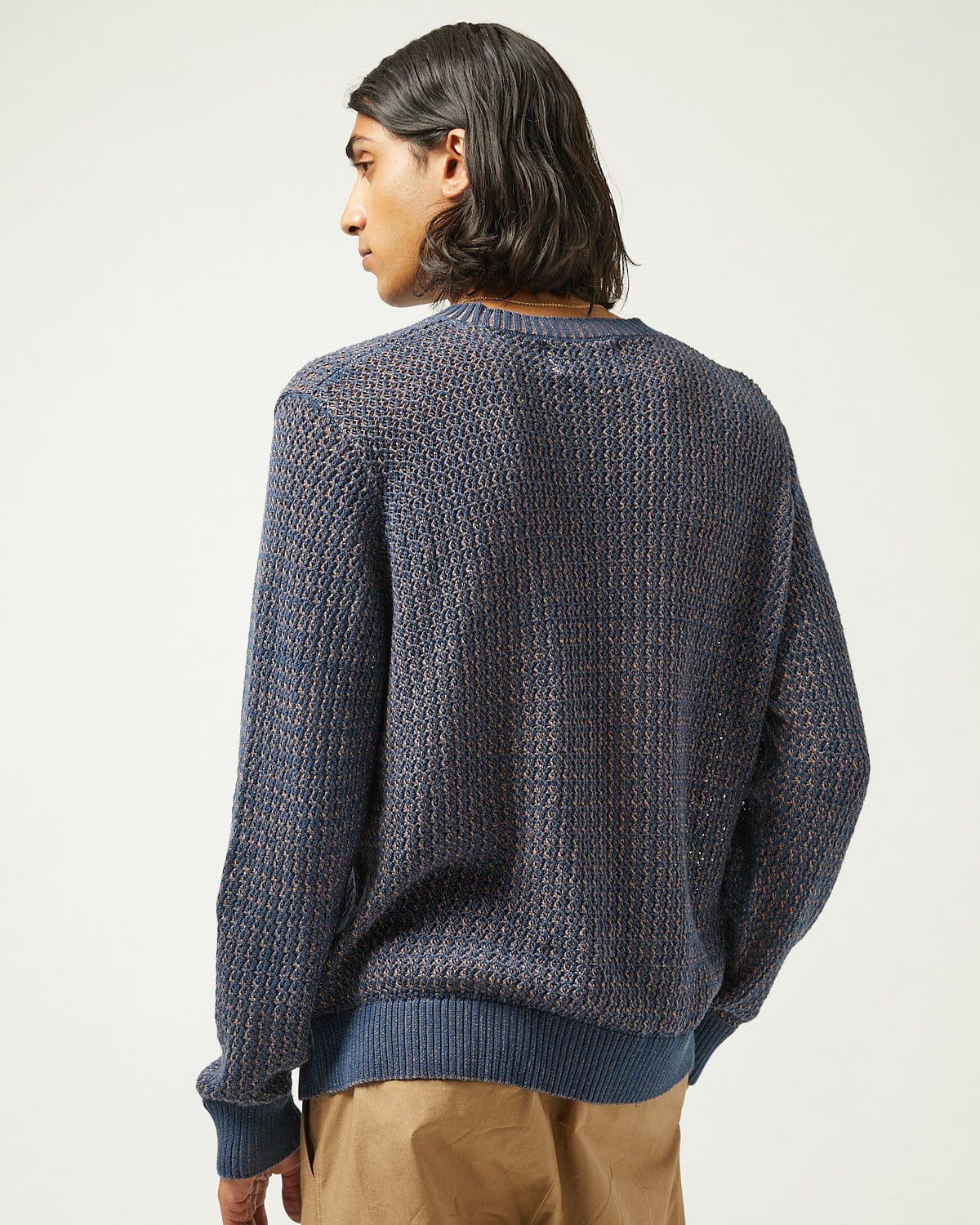 Marled Crewneck - Navy - Image 4
