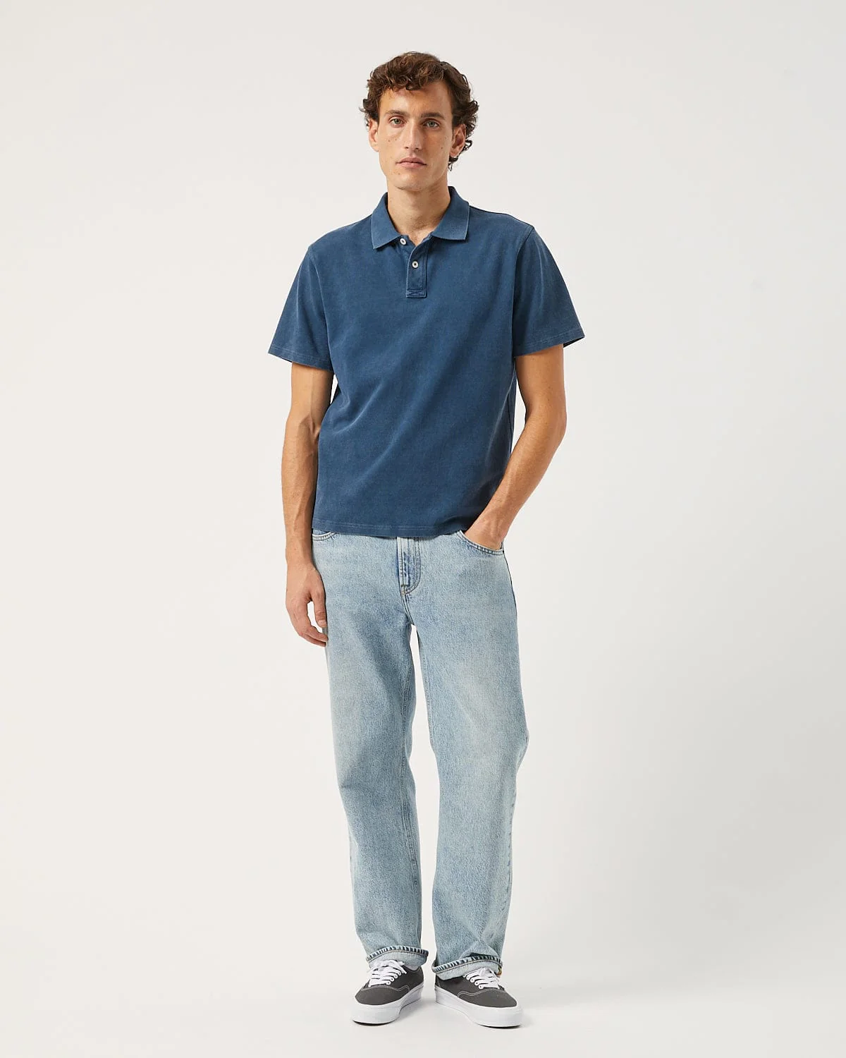 Pique Polo - Navy - Image 3