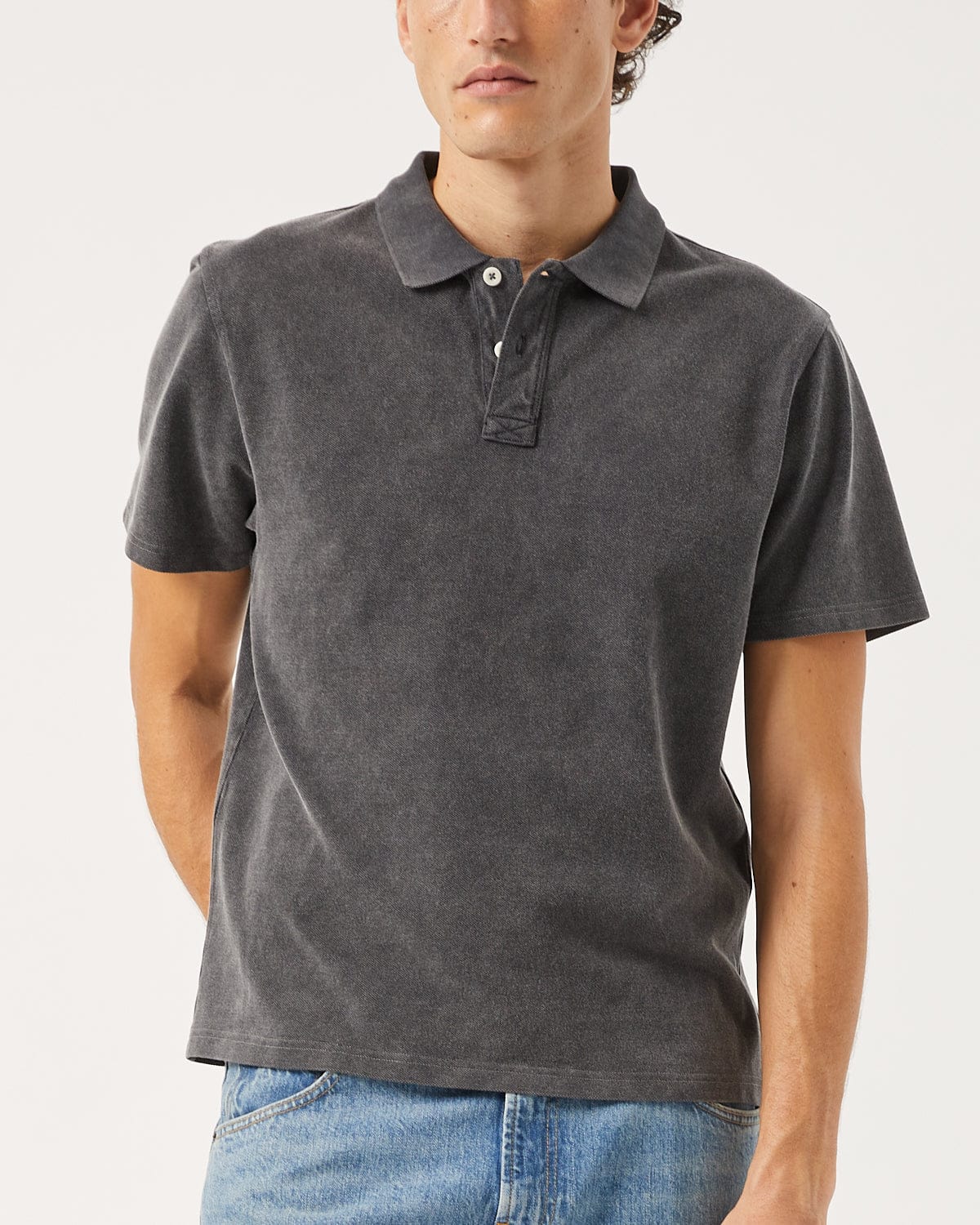 Pique Polo - Black - Image 2