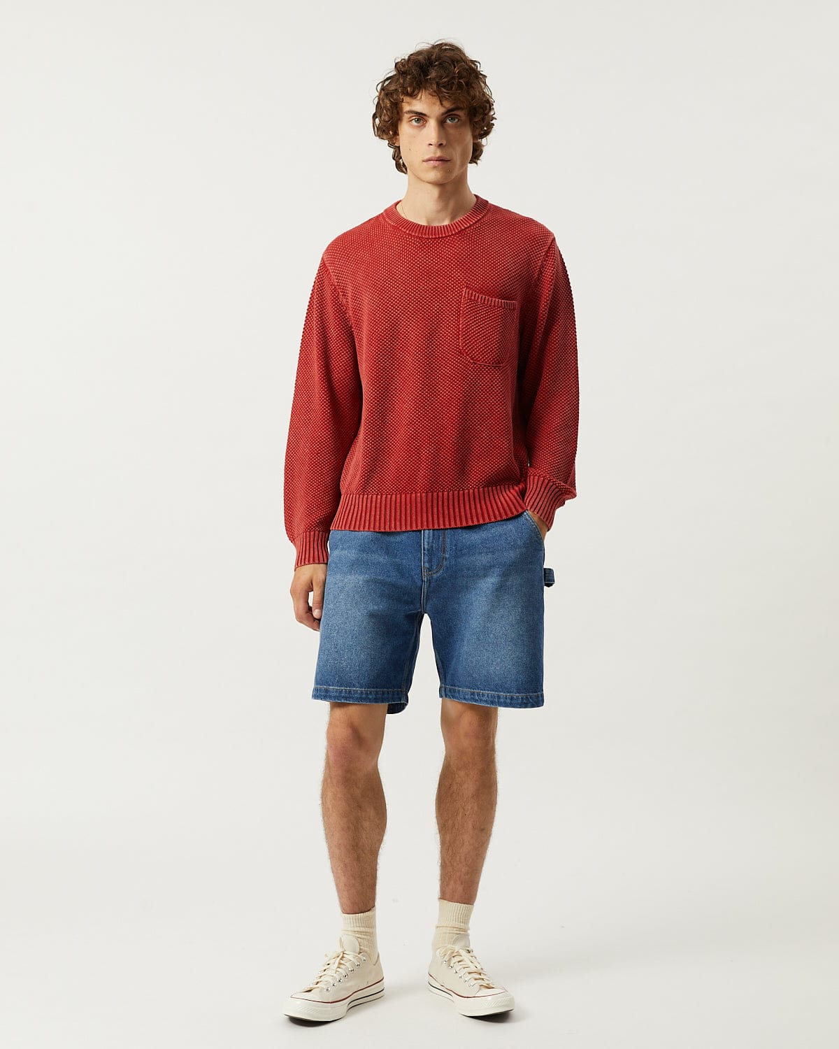 Pocket Crewneck - Red - Image 2