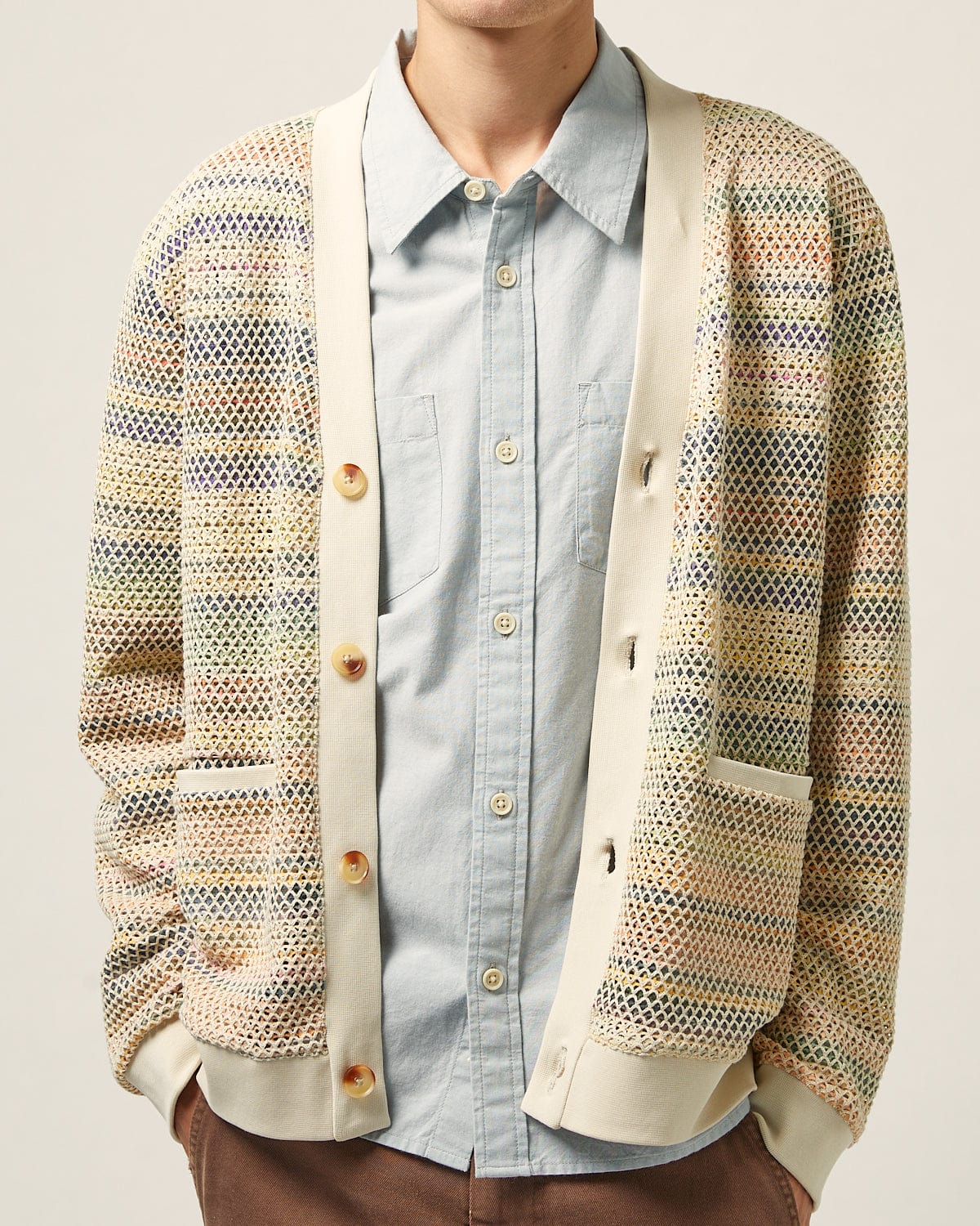 Rainbow Mesh Cardigan - Image 3
