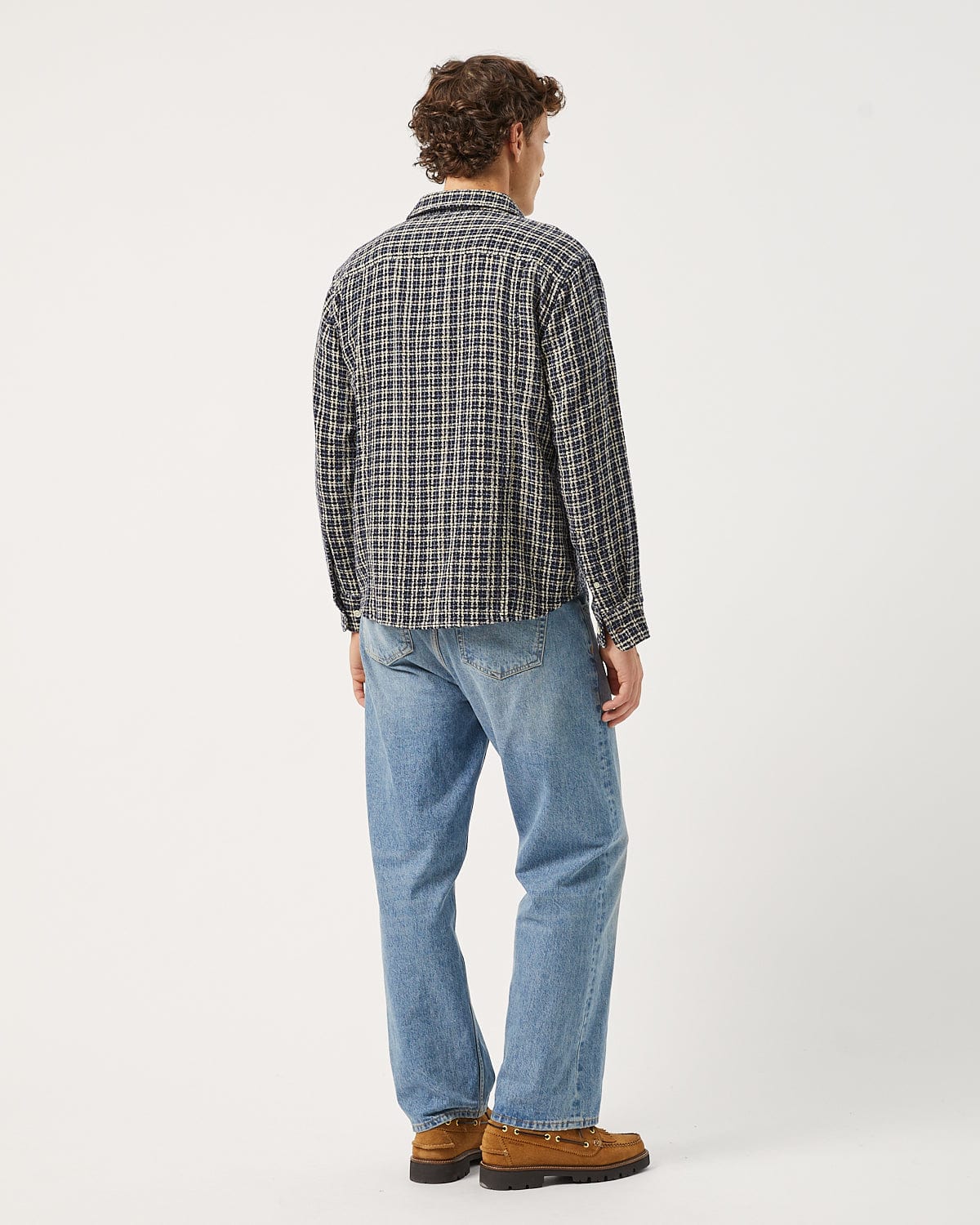 Reverse Tweed Snow Check - Blue - Image 3