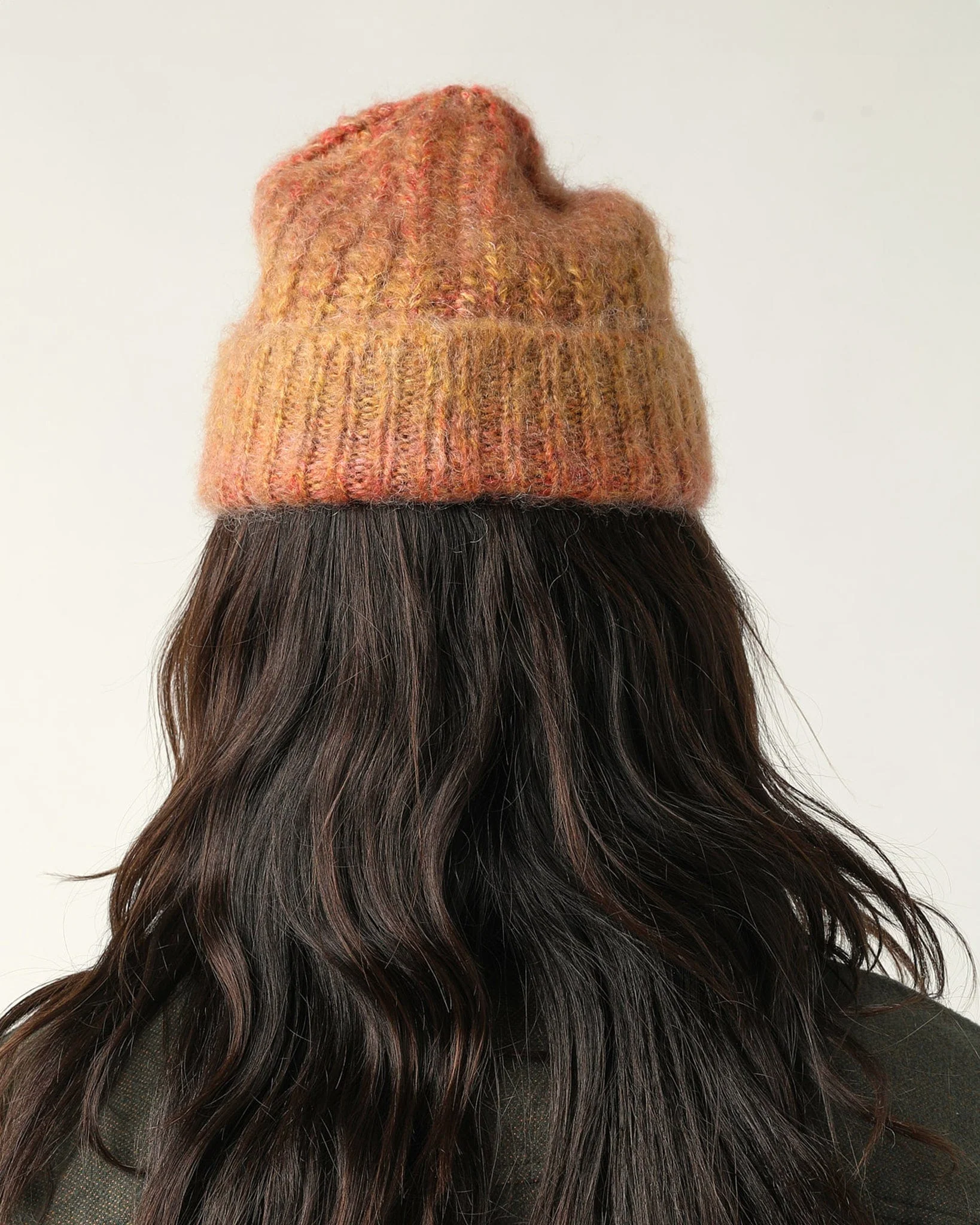 Space Dye Mohair Beanie - Orange - Image 3