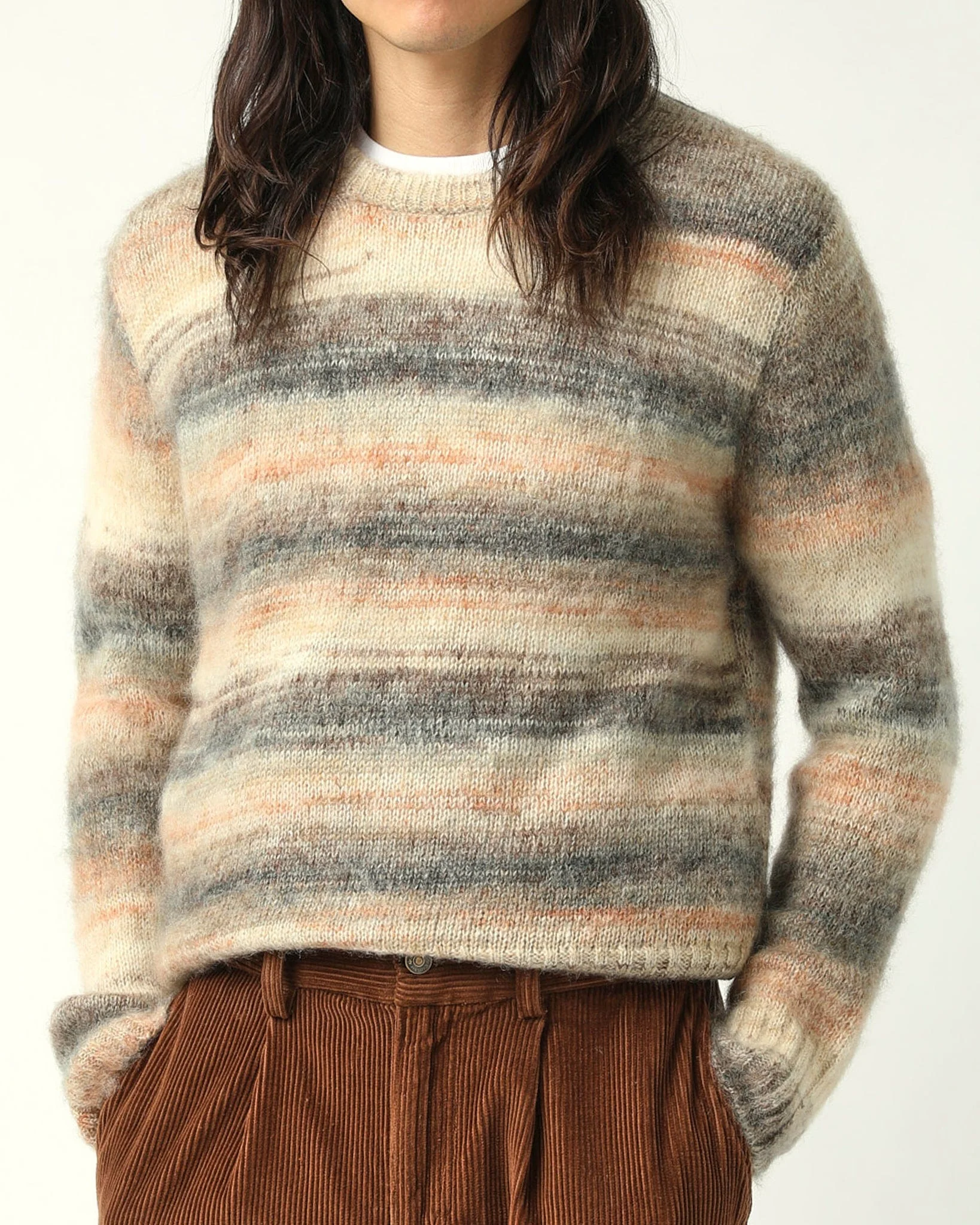 Space Dye Mohair Crewneck - Natural - Image 3
