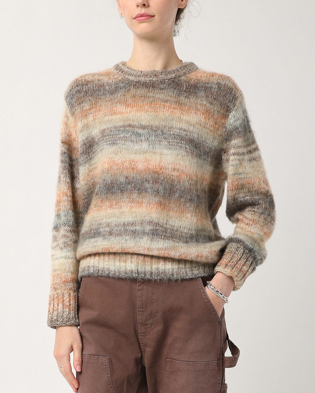Space Dye Mohair Crewneck - Natural - Image 6