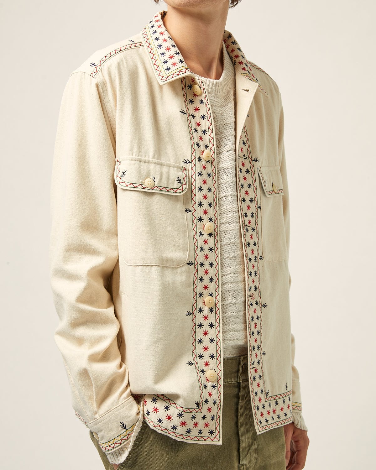 Starlight Embroidered Military Jacket - Image 3