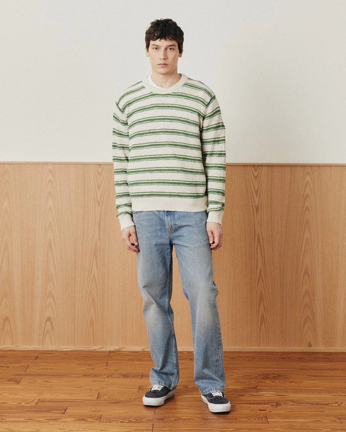 Stripe Linen Silk Crewneck - Image 4