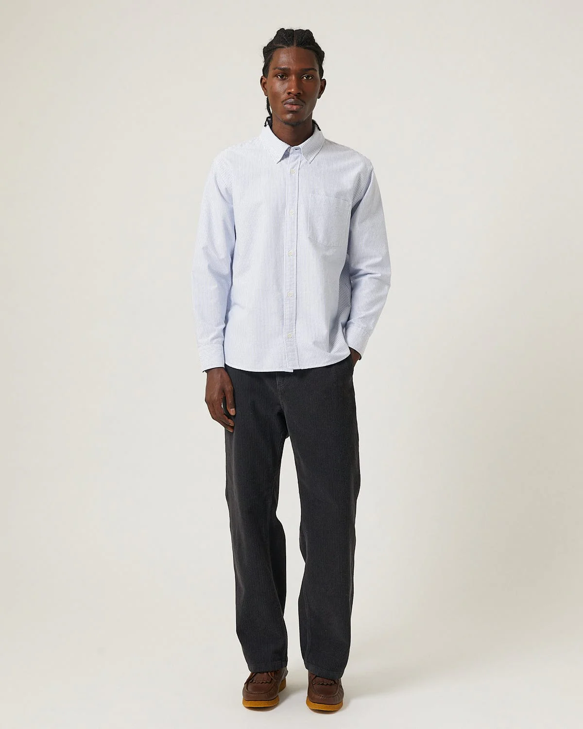 Stripe Oxford LS - Blue - Image 3