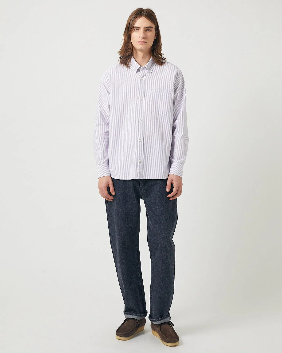 Stripe Oxford LS - Purple - Image 2