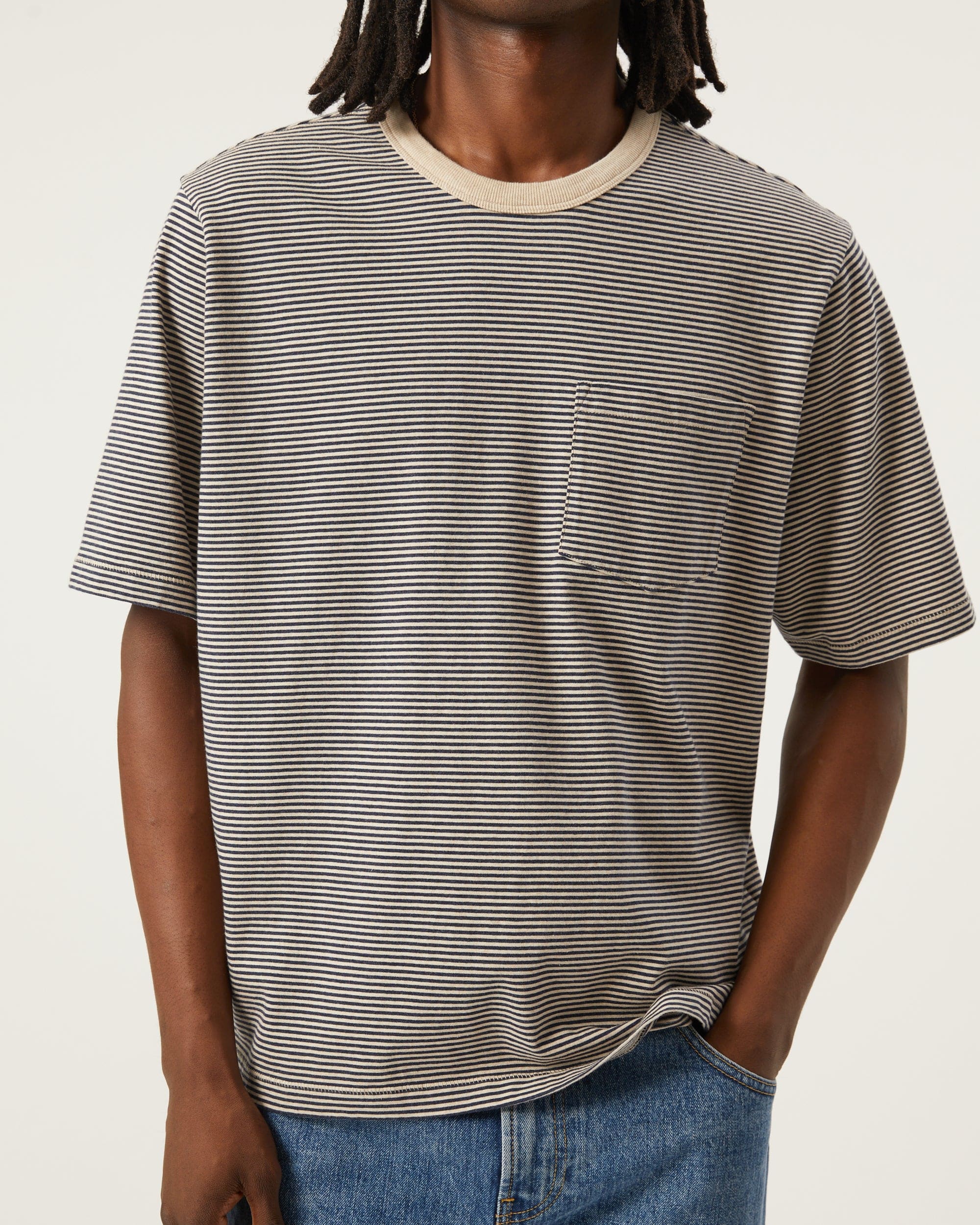 Stripe Tee - Navy - Image 3