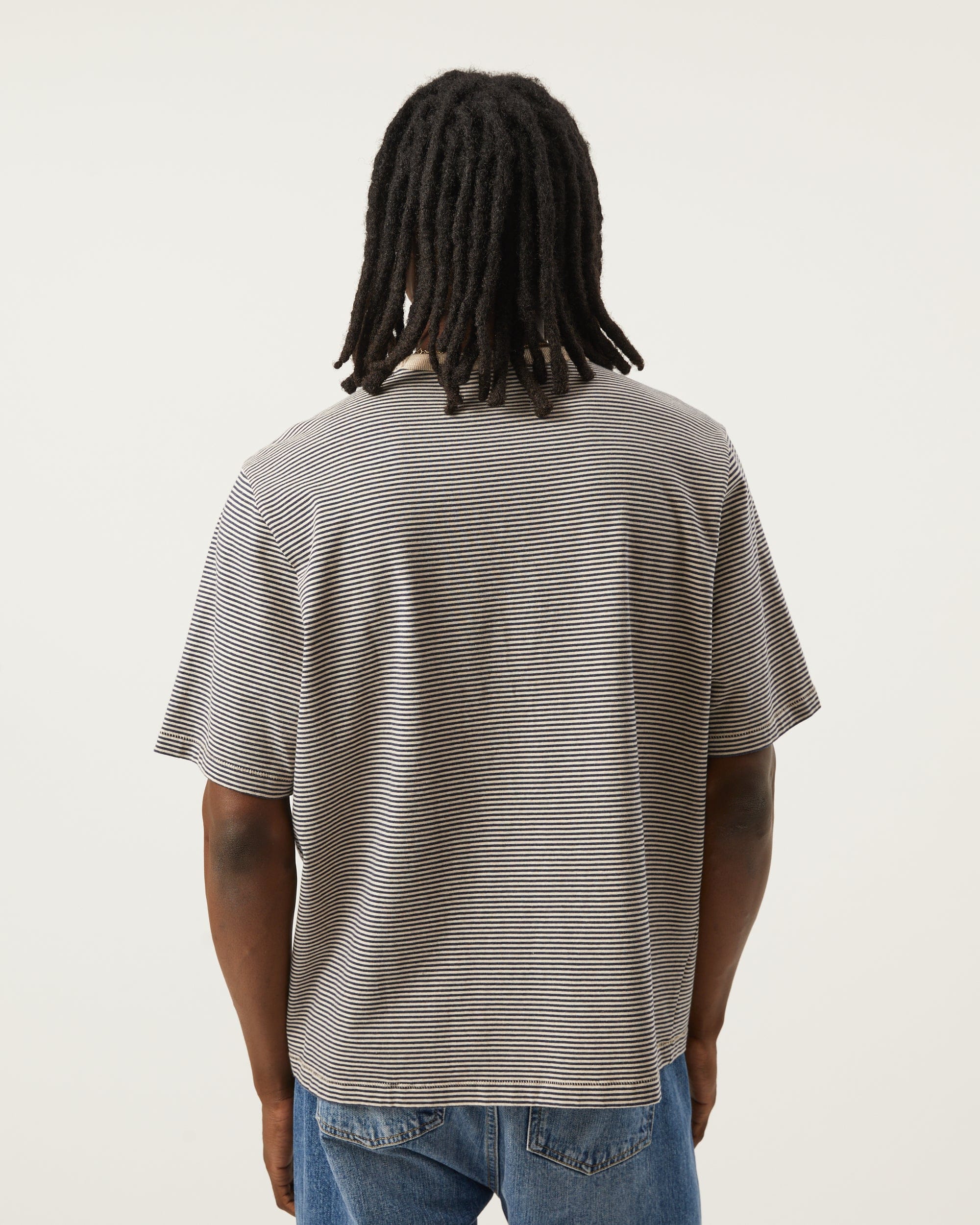 Stripe Tee - Navy - Image 4