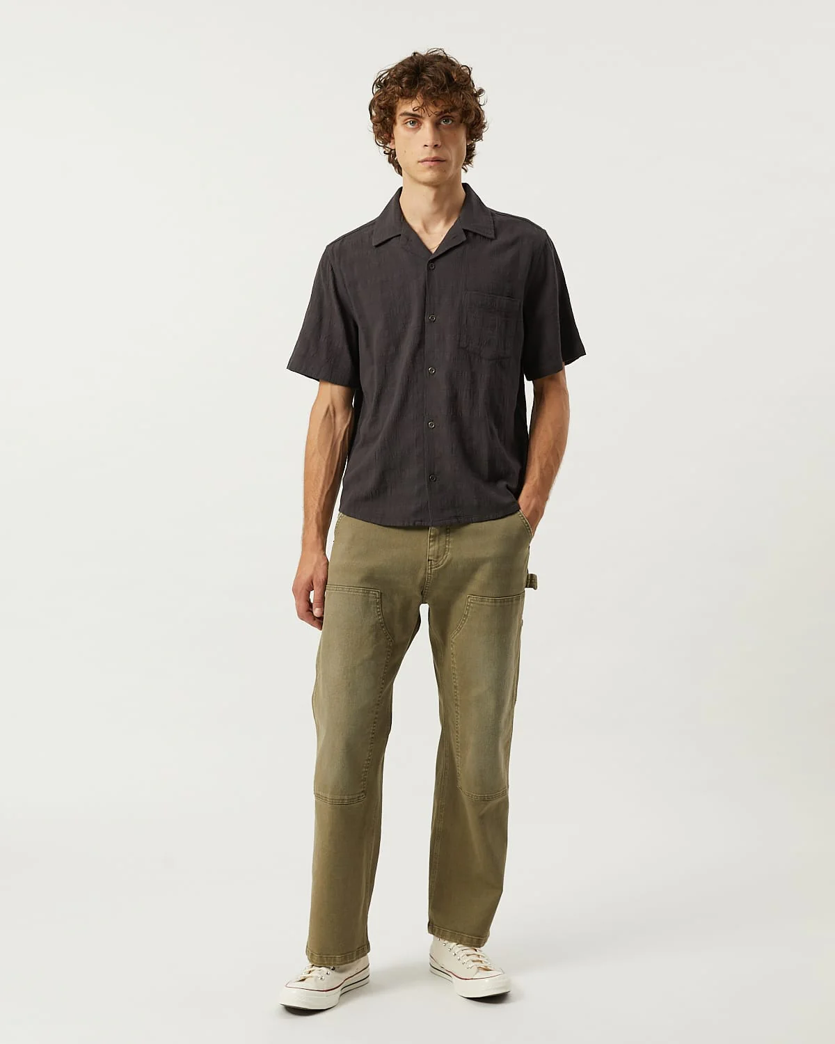Washed Dobby SS - Black - Image 2