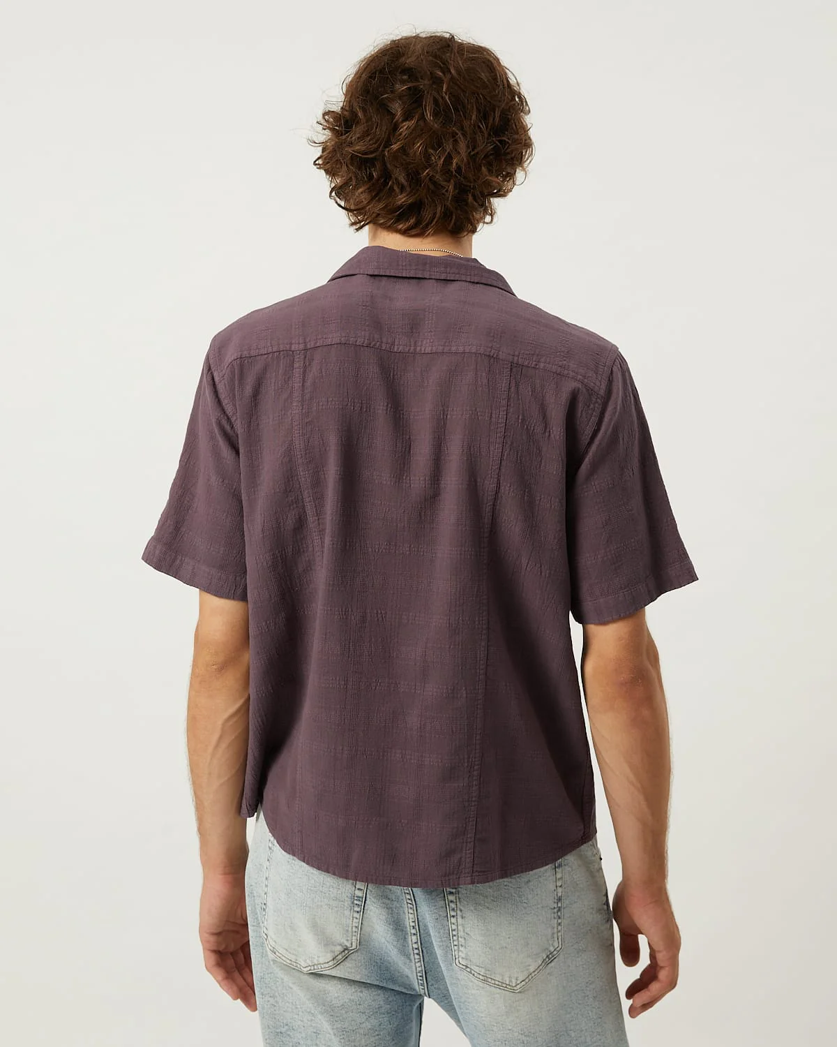 Washed Dobby SS - Purple - Image 4