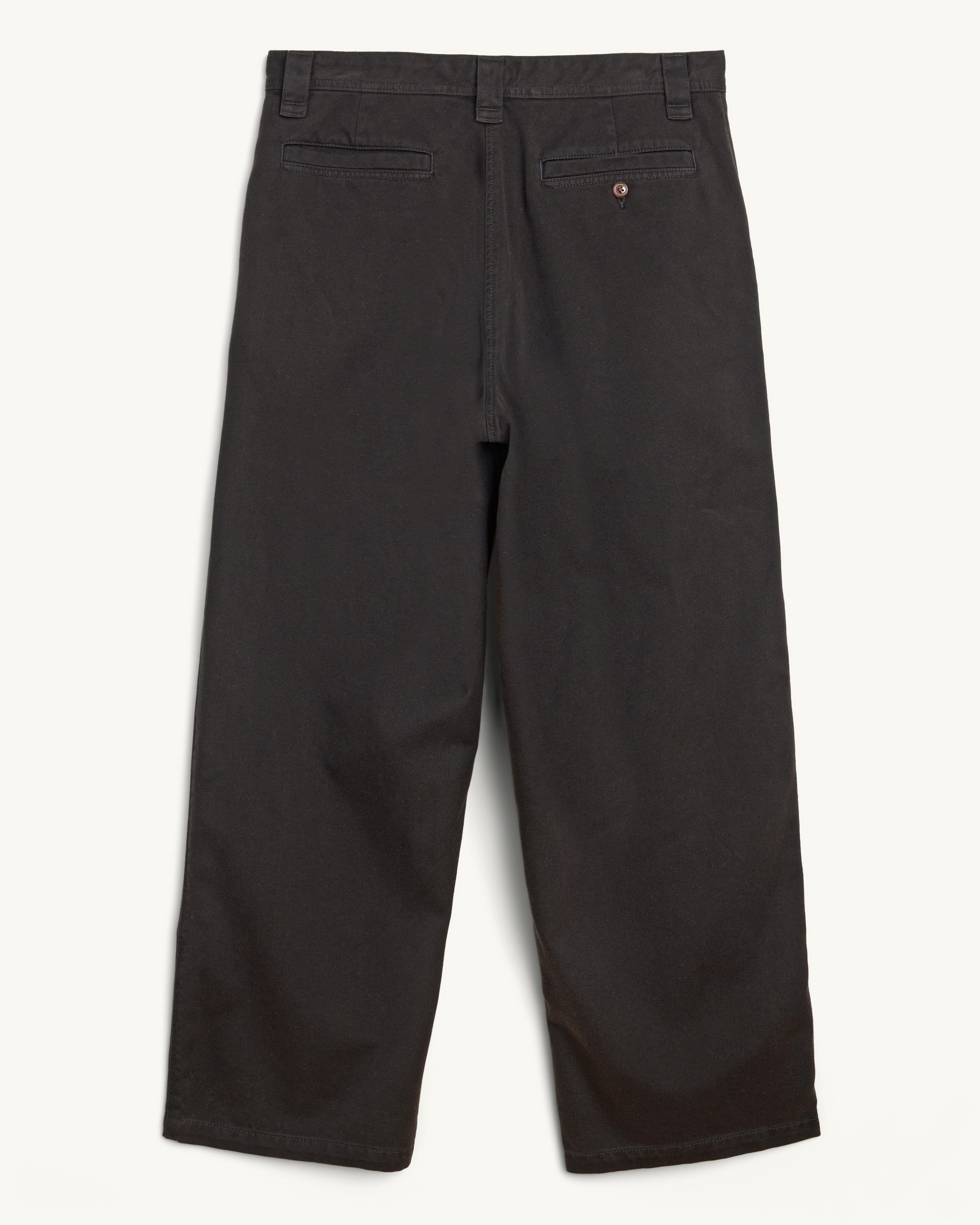Wide Twill Pant - Black - Image 2