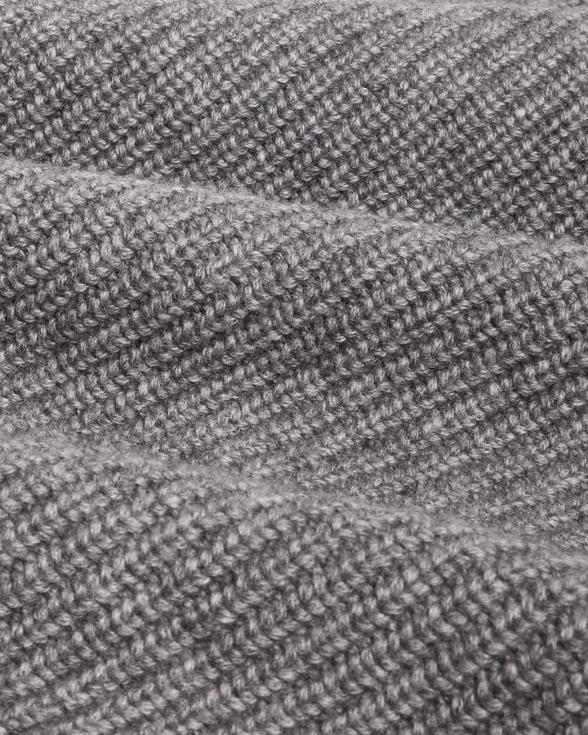 Wool Cashmere Ribbed Crewneck - Grey - Image 6